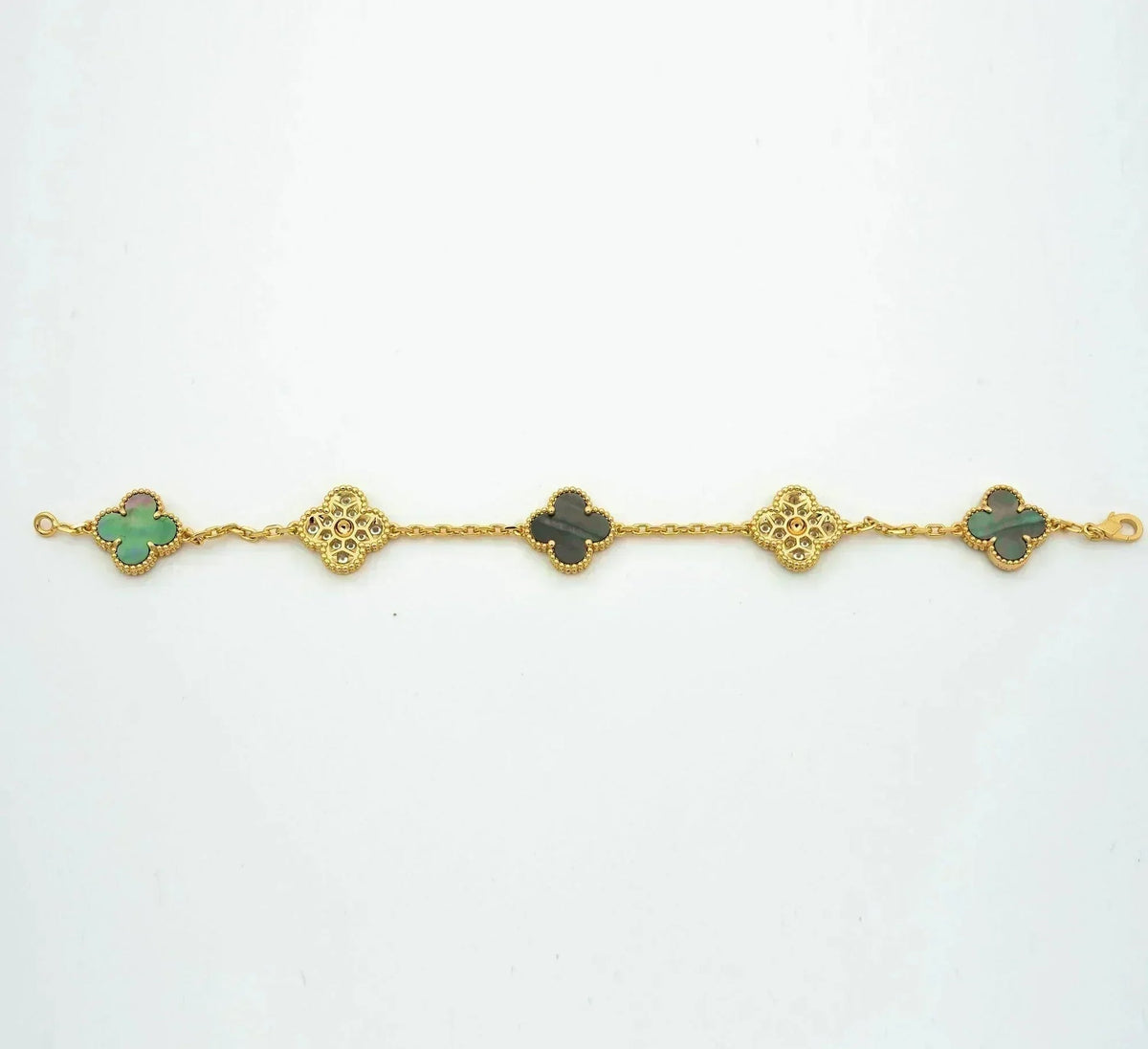 [Renovia Jewelry] CLOVER 5 MOTIF GRAY MOP BRACELET COLLECTION