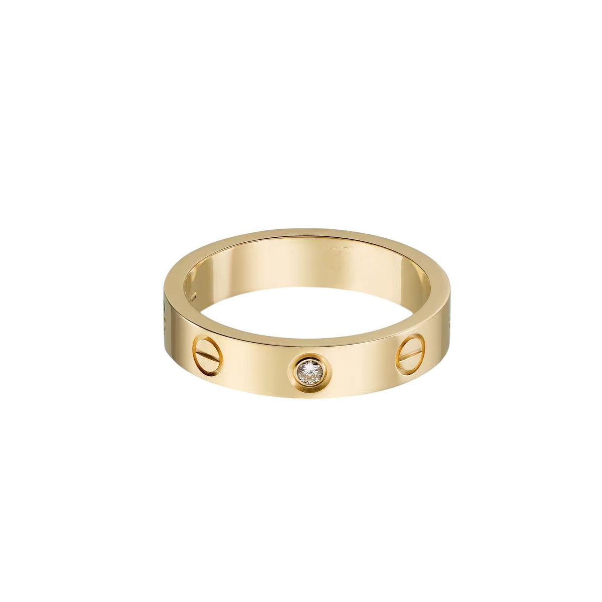 [Renovia Jewelry]LOVE 4MM 1 DIAMOND RING