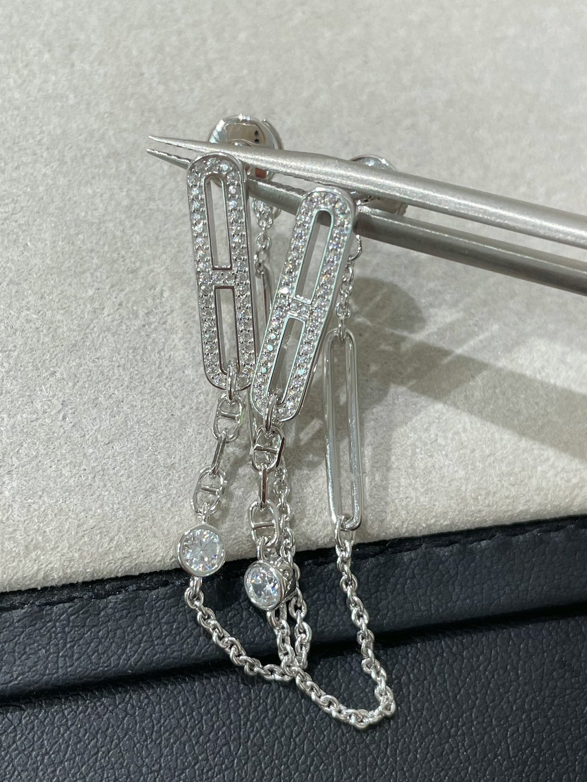 [Renovia Jewelry]CHAINE CHAOS DIAMOND DROP EARRINGS