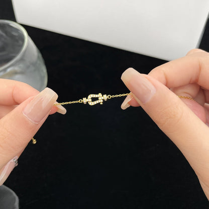 [Renovia Jewelry]FORCE 10 FULL DIAMOND BUCKLE CHAIN LINK MINI MODEL