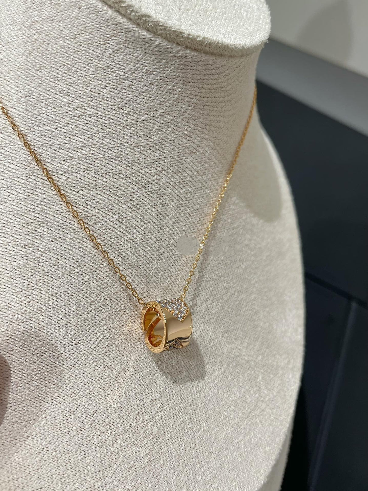 [Renovia Jewelry]LIENS EVIDENCE DIAMOND PAVED NECKLACE