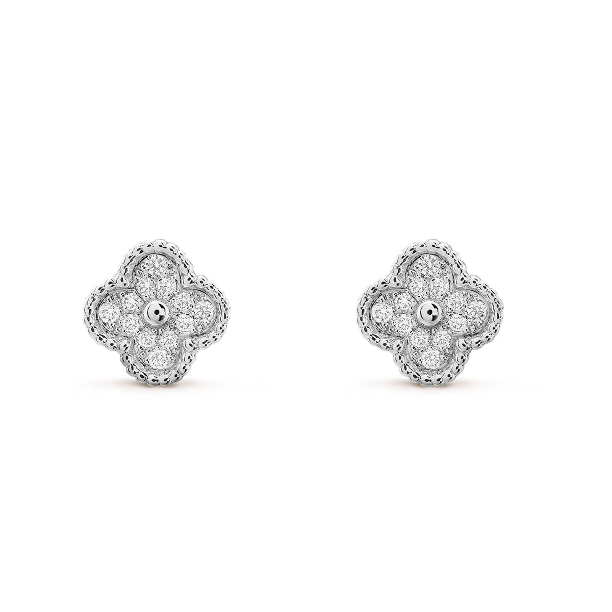 [Renovia Jewelry]CLOVER MINI DIAMOND STUD EARRINGS