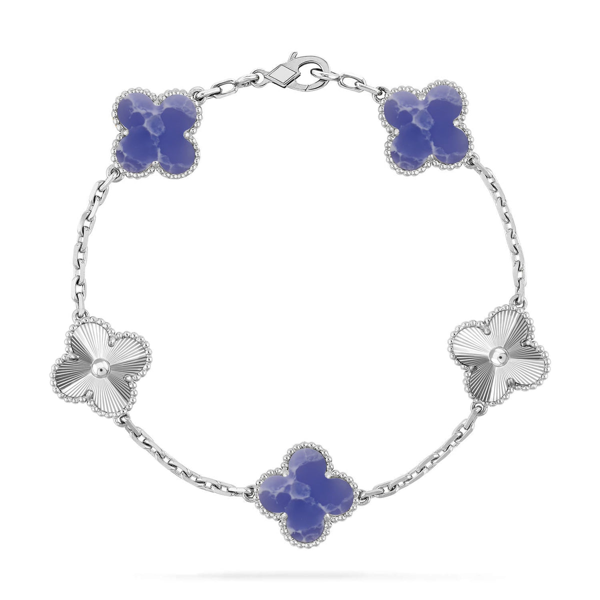 [Renovia Jewelry]CLOVER 5 MOTIF BLUE VEINS BRACELET COLLECTION