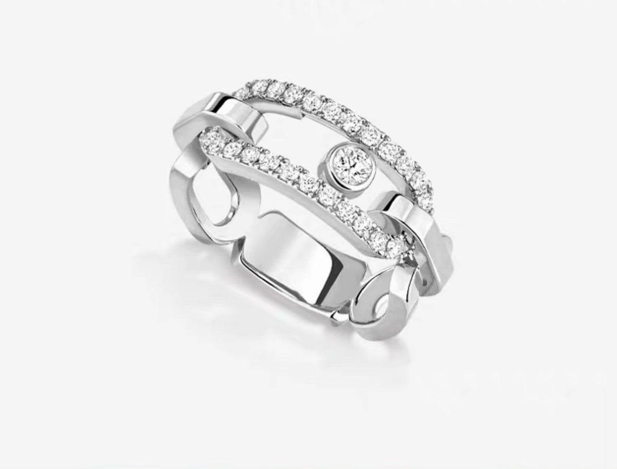 [Renovia Jewelry]Sliding Single Diamond Ring