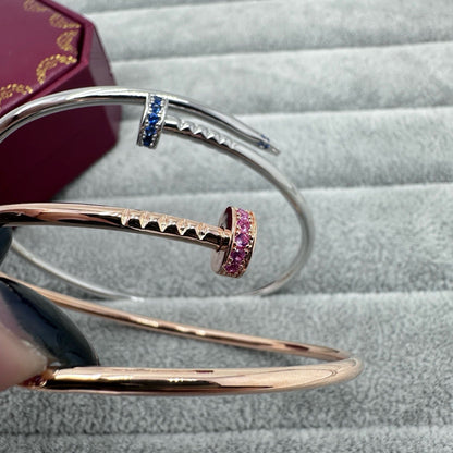 [Renovia Jewelry]JUSTE BRACELET 2.5MM PINK STONES AT BOTH ENDS
