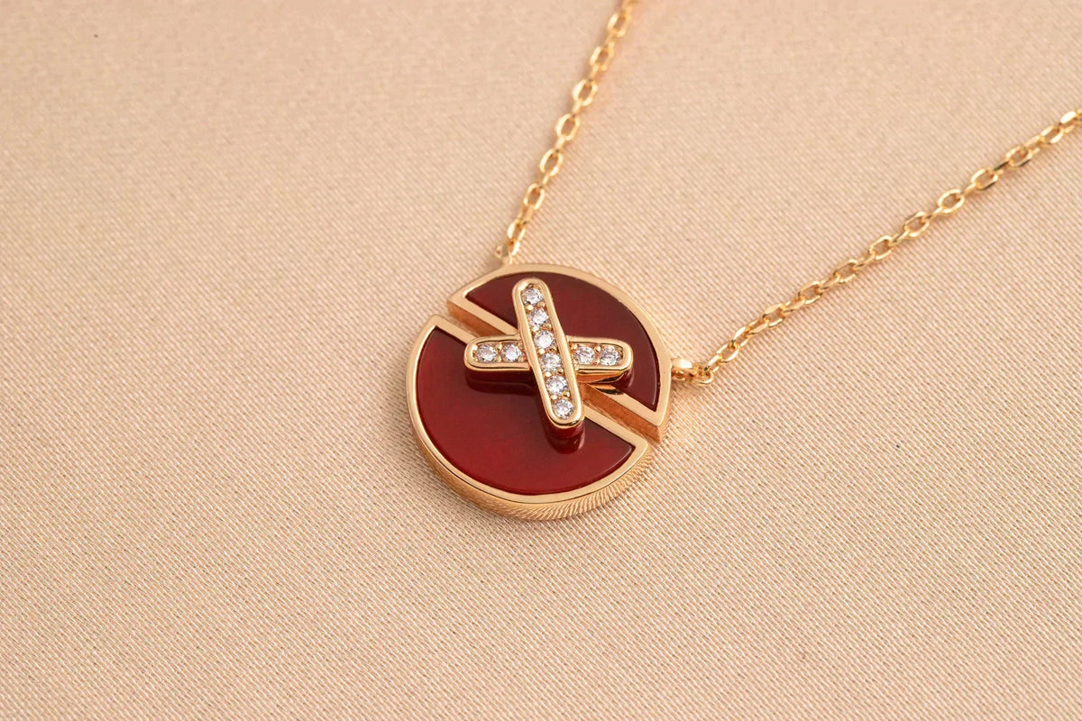 [Renovia Jewelry]JEUX DE ROSE GOLD DIAMOND NECKLACE